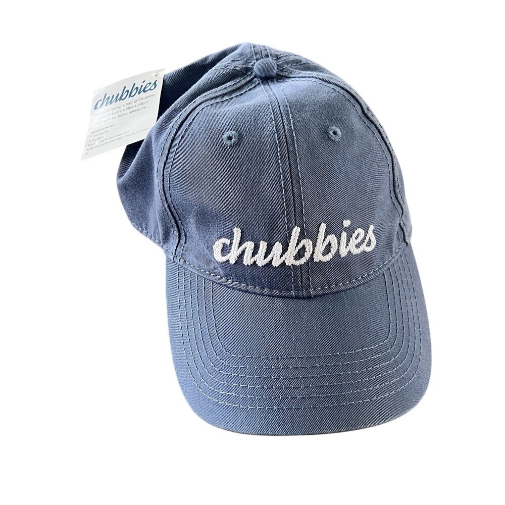 NWT Chubbies Hat Blue Embroidered Strap Back Baseball Cap Harding Lane